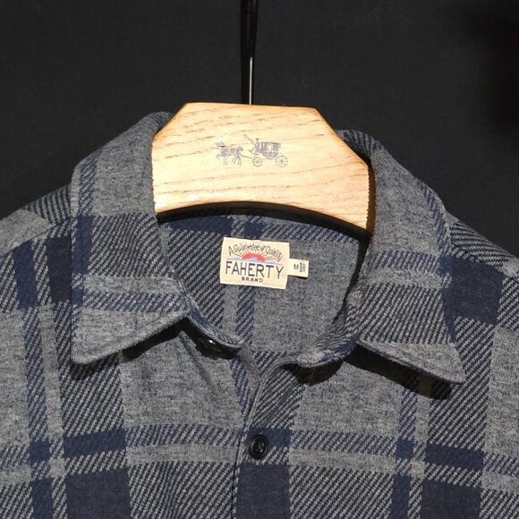 Faherty MXF2201-GSA Legend Sweater Shirt - Gray Seas Plaid - Sz M* - Picture 2 of 4